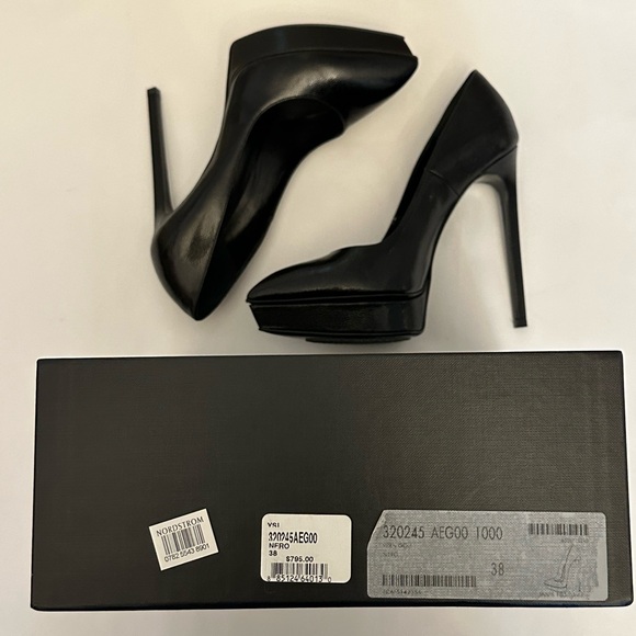 Authentic Yves Saint Laurent Platform Pumps Near Mint Condition Size 38 w/box - Picture 1 of 8